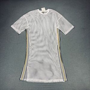 ASOS DESIGN Open Knit Beach Dress Sz M White Beachy Coastal Lightweight Cover Up